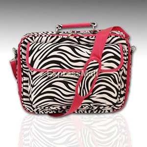 Buy 15.4 Pink Trim Zebra Pattern Laptop Case Notebook Bag by KasePro