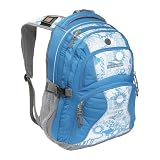 High Sierra Swerve Backpack, Blue Print/Blue Print Ctn Clds/Ash