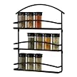 Wall Mount Spice Rack - Black