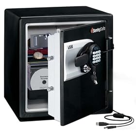 SentrySafe QE4531 Fire-Safe Water-Resistant Safe with USB-Powered Connectivity, 1.2 Cubic Feet, Black