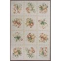 Antique Empire Ivory Hand-Hooked Wool Rug, 5 ft x 8 ft