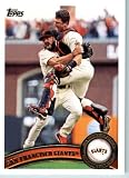 2011 Topps Baseball Card # 552 San Francisco Giants TC - Team Card - Buster Posey / Brian Wilson) MLB Trading Card (Series 2) in a Protective Screwdown Case