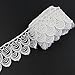 Yontree Floral Venise Lace Applique Bridal Wedding Applique White 3 yards