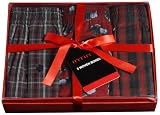 Intimo Mens 3-Pack Woven Buffalo Boxer Set