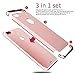 AnsTOP iPhone 7 Plus Case, 3 in 1 Ultra Thin and Slim Anti-Scratch Protective Hard Case Coated Non Slip Matte Surface with Electroplate Frame for Apple iPhone 7 Plus-Rose Gold