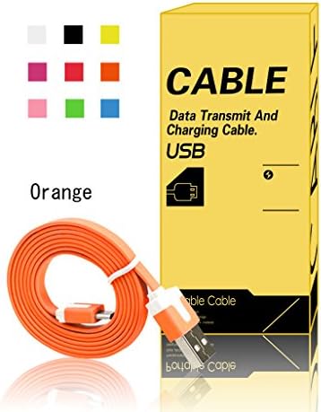 Visotre (9 Colors) Micro USB 2.0 Cable (1M) for Android/Sumsang/Lenovo/Huawei/Xiaomi/HTC/Motorola/Nokia and More-Premium High Speed USB 2.0 A Male to Micro B Sync and Charging Cables(Orange)