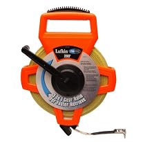 Lufkin PS1708 1/2 inch x 200 feet Pro Series Hi-Viz Orange Open Reel Linear Fiberglass Tape