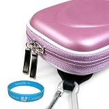 Camera Case for Flip Video MinoHD (Eva Purple) + SumacLife Wisdom Courage Wristband