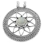 0.45 Ct. Moonstone 925 Sterling Silver Flower Pendant