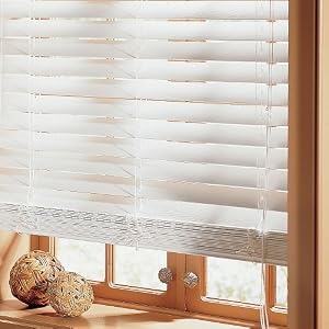 51QT55oHUYL. SL500 AA300  Faux Wood Plantation Blinds   White, Cream