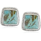 Barse Sterling Silver Boulder Turquoise Clip Earrin