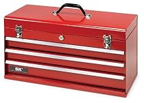 SK 86112 21-Inch Wide by 8-3/4-Inch Deep by 12-Inch High Red 3 Drawer Tool Chest