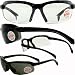 2 PAIRS - C2 Cougar Style BLACK Bifocal Safety Glasses Clear and Smoke Lenses