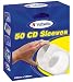 Electronics : Verbatim CD Sleeves - 50 Pack (white sleeve with window)