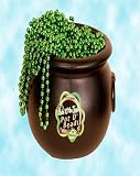 St. Patricks Day 72 Piece Pot Obeads Features a black pot filled with 72 green beadneck