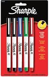 Sharpie Ultra Fine Assorted 5 pack (2) Black 1 ea. Red Blue Green