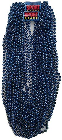 BLUE Spirit Bead Necklaces - Throw / Party Bead Necklaces (2 doz.)