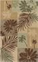 Surya Cabana Joe Outdoor Kaui 8-Feet Round Hand Hooked Rug, neutral tropics pattern