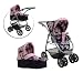 KNORRTOYS.COM 90778 - Puppenkombi  Coco  - blau mit Blumenmuster