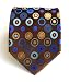 100% Silk Woven Coffee Circles Tie
