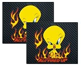 2010 F150 2 Utility Rubber Floor Mats   Looney Tunes Tweety Bird All Fired Up