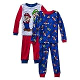 Boys' Sleepwear Mario Red 4 pc Pajama Set