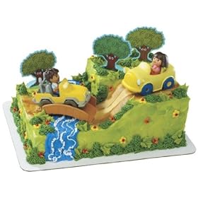 Dora and Diego Safari Party Cake Topper Set