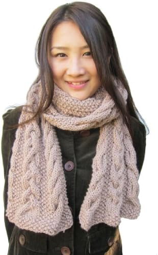 Handmade Acrylic CHUNKY Knitted Masterpiece Scarf - Brown Sugar (Made to Order)