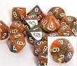 Festive Polyhedral 16mm Mardi Gras/white d10 Dice