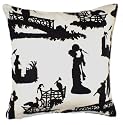 Thomas Paul - Coral Ebony Linen Pillow