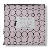 SwaddleDesigns Ultimate Receiving Blanket - Pastel Pink with Brown Mod Circles