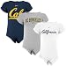 Nike Cal Golden Bears Infant Navy Blue, White & Ash 3-pack Romper Set