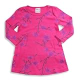 So Fun - Toddler Girls Long Sleeve Flower Branches Knit Dress, Fuschia