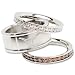 University of Texas Logo Crystal Stacked Ring Set