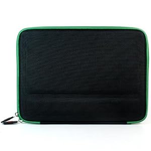 Kroo Apple iPad Care ONE Bundle; Green EVA iPad Case, Anti Glare Screen, Crystal Clear Case, Travel Charger, USB Sync Cable and Earphones