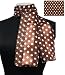 Scarf Brown Ivory Polka Dot Print Oblong 13"x60"