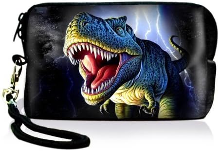 Cool Dinosaur Digital Camera Soft Case Pouch w/Strap For Nikon Coolpix S6000 S1000pj S70 L610,Mobile Phone Iphone Case Itouch MP3 4 5 Pouch,Coin Purse,SONY Cyber-shot DSC W690 W630 W610 WX50 WX100