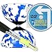 Mr B Harlequin Diabolo, Metal Diablo Sticks & Diabolo Directions Instructional DVD! (Blue & White)