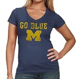 Michigan Wolverines Ladies Navy Blue Quake T-shirt