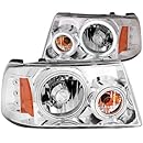 Anzo USA 111151 Ford Ranger 1 Pc. Projector Halo Chrome Clear Amber Headlight Assembly - (Sold in Pairs)