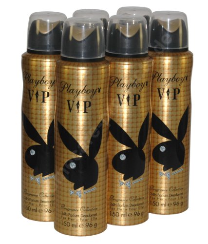 PLAYBOY VIP Women, Parfume Deo - 6er Pack, 6x150ml