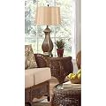 Hospitality Rattan Turks Bay Full Frame Rattan & Wicker End Table - Antique