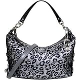 Coach Madison Ocelot Convertible Hobo Handbag 14302, SV Grey Multi