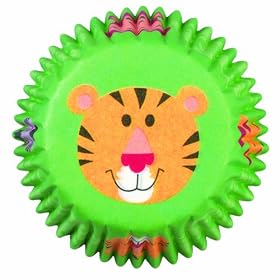 Wilton Jungle Pals Mini Cups, 100 Count