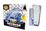 Flitz Buff 'n Wax Balls / with Combo Kits / BLUE: Buff 'n Wax Ball, 50gr Polish, 12 Microfiber Cloth