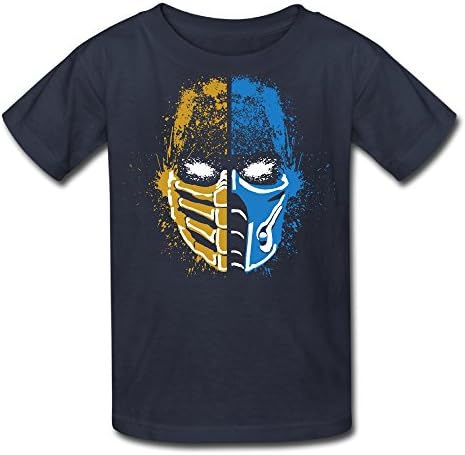 DDTD Scorpion Vs Sub-Zero Mortal Kombat Boys And Girls Youth Tee Shirt Navy Size L