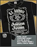 7.62 DESIGN SOLD BY THE SUPPLY SERGEANT - T312 Air Force Fighting Spirit T-Shirt - Black