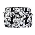 Isis Dei The SLC Punk 14.6"-15.4" Notebook Computer Bag - Black/ White (SLCNE014)