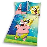 Herding 447571050 Bettw&auml;sche Sponge Bob, 80 x 80 cm + 135/200 cm, Linon