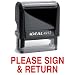 PLEASE SIGN & RETURN Red Stock Self-Inking Rubber Stamp